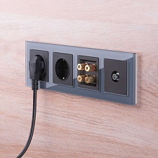 Акустическая розетка Werkel черный матовый W1185008 4690389157059 4