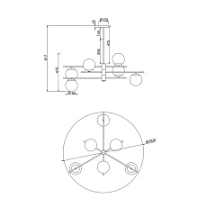 Подвесной светильник Maytoni Nostalgia MOD048PL-06G 3