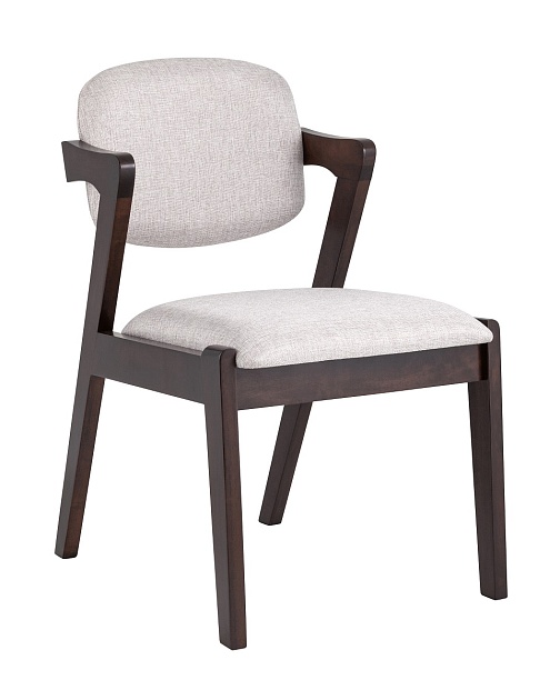 Кухонный стул Stool Group VIVA массив гевеи (эспрессо) мягкое сидение светло-серое 2 шт. MH32060 BZ-10 LIGHT GREY KOROB2 Фото № 2