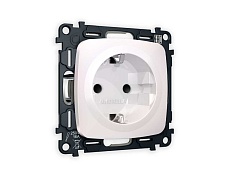 Комплект механизма электрической розетки AMBRELLA VOLT OMEGA Жемчуг с/з с шторками QUANT (OP2070, VM141) MO207010