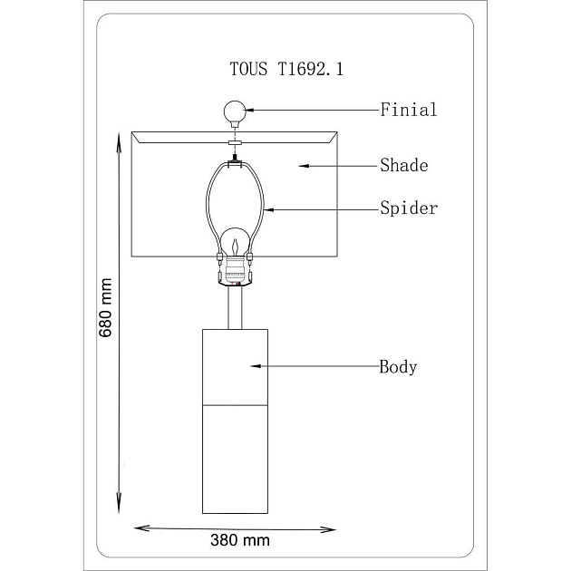 Настольная лампа Lucia Tucci Tous T1692.1 Фото № 2