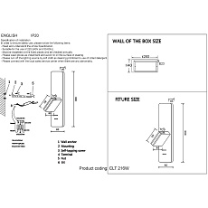 Бра Crystal Lux CLT 216W BL 1