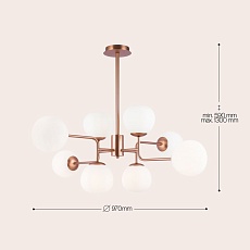 Подвесная люстра Maytoni Erich MOD221-PL-08-G 2