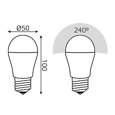 Лампа светодиодная Gauss Basic Шар E27 13W 4000K матовая 10502232 5