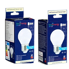 Лампа светодиодная truEnergy 7W, G45, E27, 4000K 14131 1