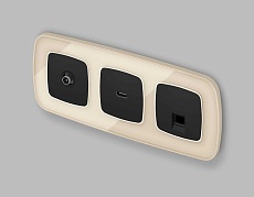 Лицевая панель розетки AMBRELLA VOLT OP8140 2