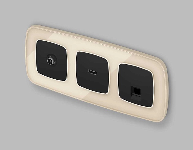 Лицевая панель розетки AMBRELLA VOLT OP8140 Фото № 3