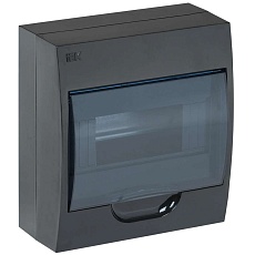 KREPTA 3 Корпус пластиковый ЩРН-П-8 IP41 черный IEK MKP12-N-08-41-K02