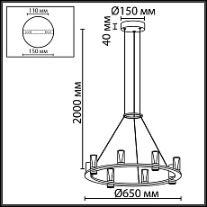 Подвесной светильник Odeon Light Defance Hightech 7144/55L 1