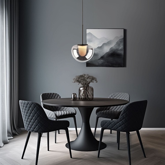 Подвесной светодиодный светильник Eurosvet Twice 90325/1 черный изображение 4 Подвесной светодиодный светильник Eurosvet Twice 90325/1 черный Фото № 4