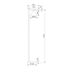 Уличный светодиодный светильник Elektrostandard Bevel 90317/1 a068473 1