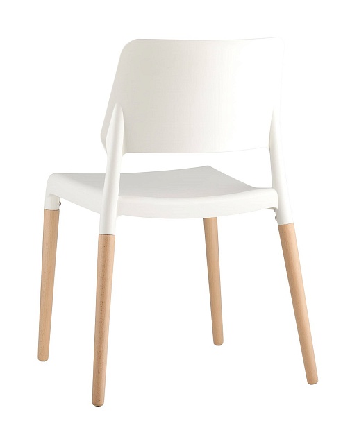 Кухонный стул Stool Group BISTRO белый с деревян. Ножками 8086 WHITE Фото № 5