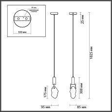 Подвесной светодиодный светильник Odeon Light Lia 4372/5L 3