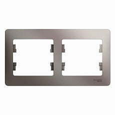 Рамка 2-постовая Systeme Electric Glossa платина GSL001202