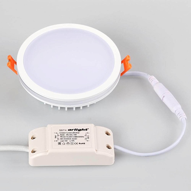 Встраиваемый светодиодный светильник Arlight LTD-115SOL-15W Warm White 020708 фото 6