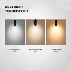 Трековый трехфазный светодиодный светильник Novotech Port Nail 358740 2