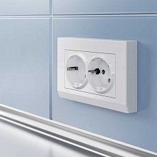 Розетка двойная с заземлением Werkel белый W1172001 4690389155352 2