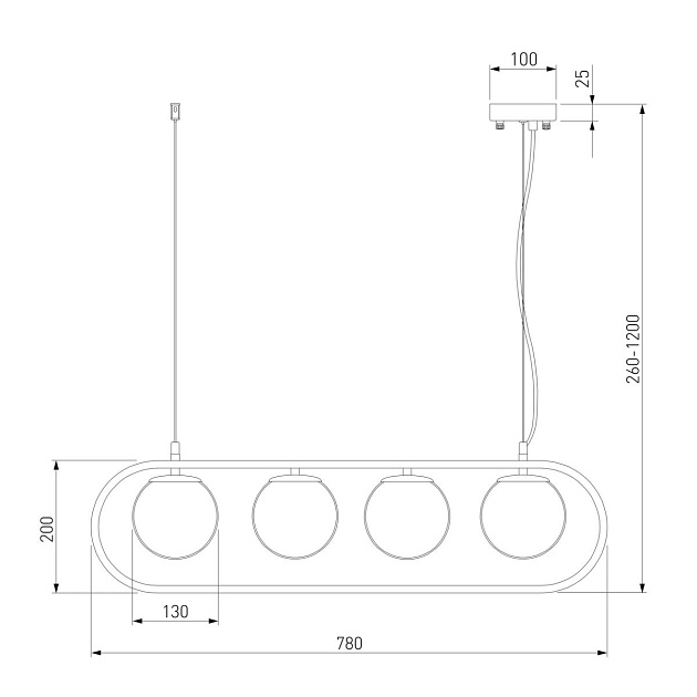 Подвесной светильник Eurosvet Ringo 50089/4 золото изображение 2 Подвесной светильник Eurosvet Ringo 50089/4 золото Фото № 2