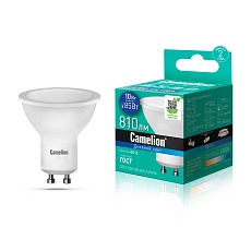 Лампа светодиодная Camelion GU10 10W 6500K LED10-GU10/865/GU10 14402