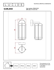 Уличный настенный светильник Lucide Garland 27822/01/30 1