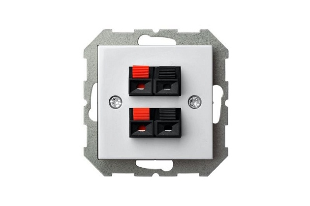 Аудиорозетка двойная Liregus Epsilon белый 28-037 изображение 2 Аудиорозетка двойная Liregus Epsilon белый 28-037 Фото № 2
