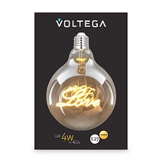 Лампа светодиодная филаментная Voltega 271 E27 4W 2500K желтая 8550 4