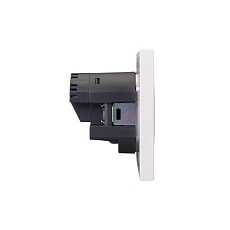 Розетка STRONG 1-ая с/з с/у з/ш 16А с USB A+C быстрой зарядки 5В/3А жемчуг KRANZ KR-78-0704-4 4