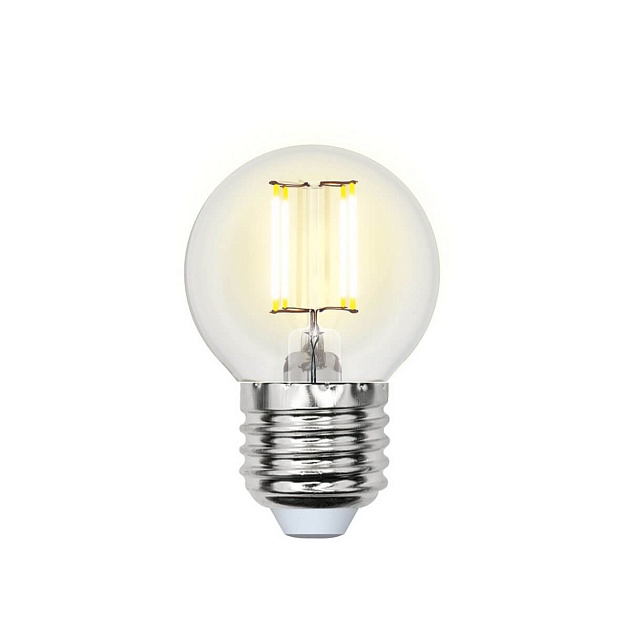 Лампа светодиодная филаментная Uniel E27 5W 4000K LED-G45-5W/NW/E27/CL/DIM GLA01TR UL-00002871 фото 