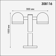 Уличный светодиодный светильник Novotech Street Galeati 358116 2