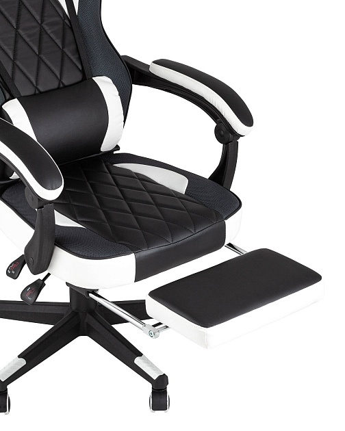 Игровое кресло Stool Group Virage черное с белым BURGENDY YKC Фото № 6
