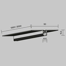 Шинопровод встраиваемый Maytoni Technical Busbar trunkings Levity TRX184-122B 3