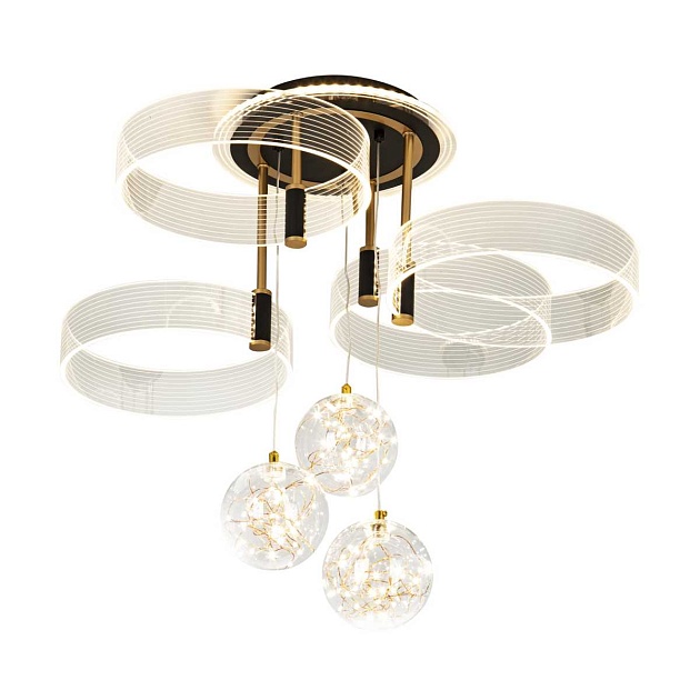 Потолочный светильник LED4U L1040-750 BK Фото № 1