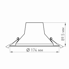 Встраиваемый светодиодный светильник Arlight LTD-Legend-R175-20W Warm3000 025143(1) 3