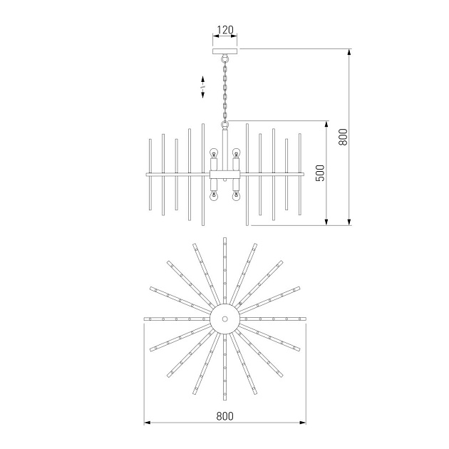 Подвесная люстра Bogates Allure 356/8 Smart изображение 4 Подвесная люстра Bogates Allure 356/8 Smart Фото № 4