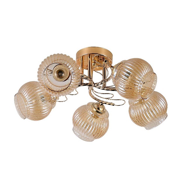 Потолочная люстра ЭкономСвет 12170/5FGD AMB Фото № 1