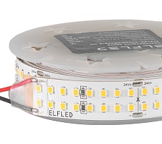 Лента светодиодная ELFLED LX170, 320/м (2835), 24В, 40Вт/м, 3м, 2ряда, белый теплый 2800-3300К ELFLED-24320-LX170/2-ww 1