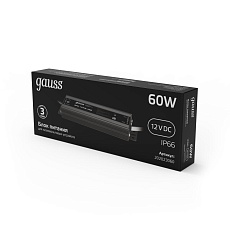 Блок питания Gauss 12V 60W IP66 8A 202023060 1