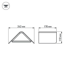 Уличный настенный светодиодный светильник Arlight LGD-Wall-Delta-1B-12W Warm White 019779 3