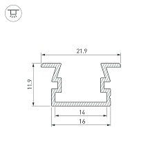 Профиль Arlight PDS-FS-2000 Anod Black 040734 1