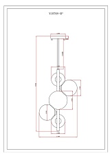 Подвесная люстра Moderli Renny V10788-5P 1