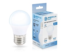 Лампа светодиодная Шар G45 11W 6400K Ambrella light Bulding 451106 1