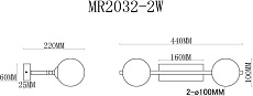 Бра MyFar Valency MR2032-2W 1