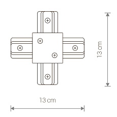 Коннектор X-образный Nowodvorski Profile Recessed 8837 1