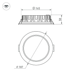 Встраиваемый светодиодный светильник Arlight MS-Mist-Built-R220-30W Warm3000 041611 1
