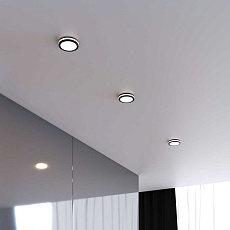 Встраиваемый светодиодный светильник Elektrostandard Aster DSKR80 5W 3300K черный a063989 2