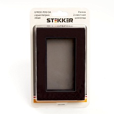 Рамка 2-модульная Stekker Катрин шоколад GFR00-7012-04 39569 1