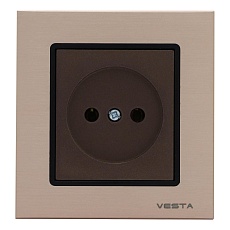 Розетка 2P Vesta-Electric Exclusive Champagne Metallic шампань FRZ00041002BSH