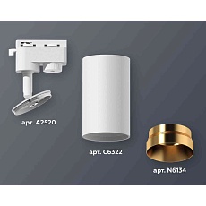 Комплект трекового светильника Ambrella light Track System XT6322064 SWH/PYG белый песок/золото желтое полированное (A2520, C6322, N6134) 2