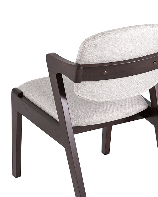 Кухонный стул Stool Group VIVA массив гевеи (эспрессо) мягкое сидение светло-серое 2 шт. MH32060 BZ-10 LIGHT GREY KOROB2 Фото № 8