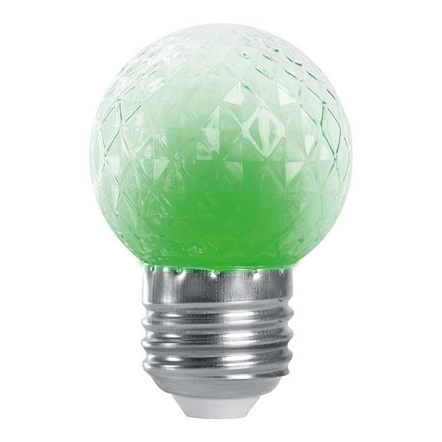 Лампа-строб светодиодная Feron E27 1W зеленый прозрачная LB-377 38209 фото 